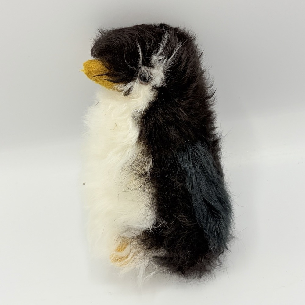 Handmade Penguin Plush Plushie Fur Fuzzy Small 5" Penguin Alpaca ? Read